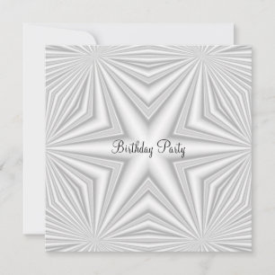Invitation à une fête d'anniversaire blanche