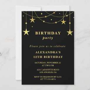 Invitation à une fête d'anniversaire Chic 12 ans é