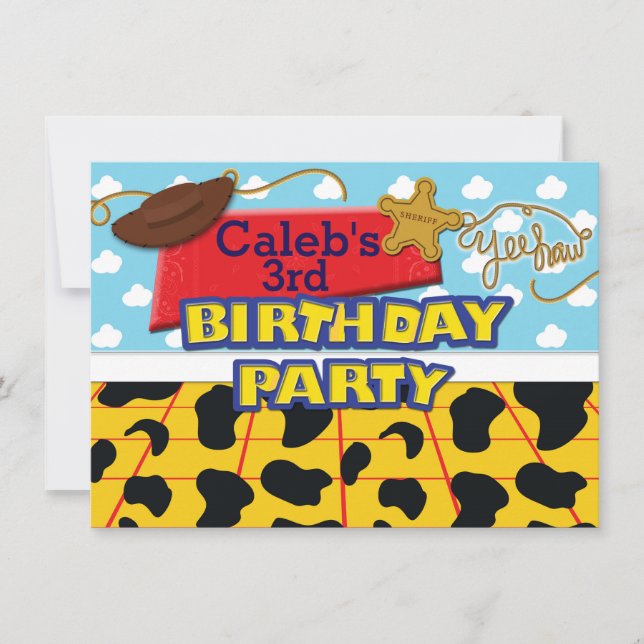 Invitation à une fête d'anniversaire Cowboy Wester (Devant)