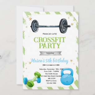 Invitation à une fête d'anniversaire CrossFit