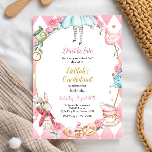 Invitation à une fête d'anniversaire d'Alice au pa