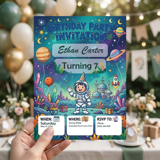 Invitation à une fête d'anniversaire d'aventure sp (Créateur téléchargé)