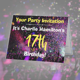 Invitation à une fête d'anniversaire de 17 ans