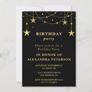 Invitation à une fête d'anniversaire de 20 ans noi