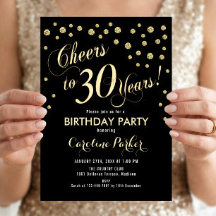 Invitation à une fête d'anniversaire de 30 ans - N