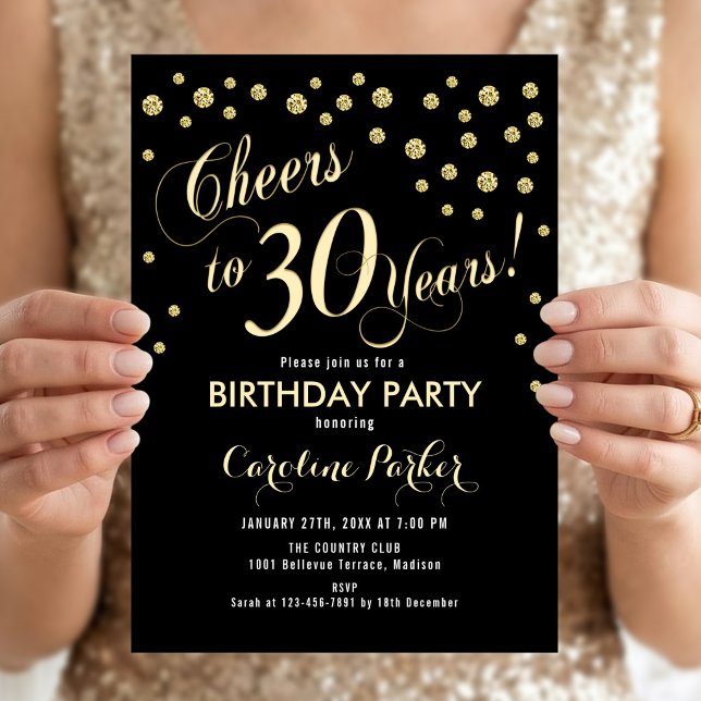 Invitation à une fête d'anniversaire de 30 ans - N (Créateur téléchargé)