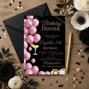 Invitation à une fête d'anniversaire de 35 ans or