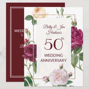 Invitation à une fête d'anniversaire de 50 ans