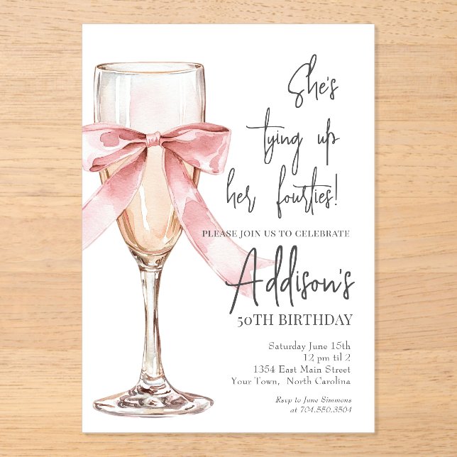 Invitation à une fête d'anniversaire de 50 ans au  (Recto)