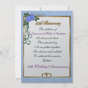 Invitation à une fête d'anniversaire de 50 ans pou