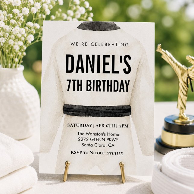 Invitation à une fête d'anniversaire de arts marti (Créateur téléchargé)