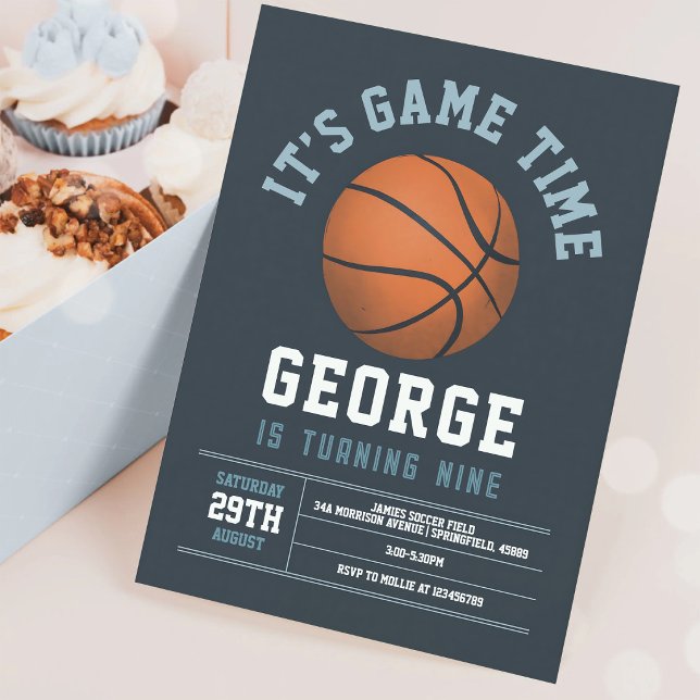 Invitation à une fête d'anniversaire de basket-bal (Créateur téléchargé)