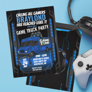 Invitation à une fête d'anniversaire de camion de 