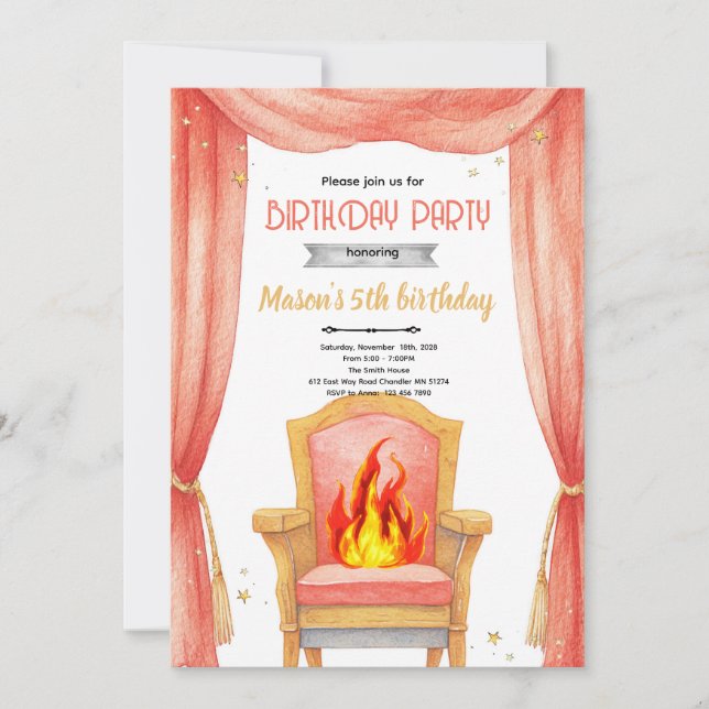Invitation à une fête d'anniversaire de Comedy Roa (Devant)