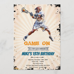 Invitation à une fête d'anniversaire de crosse pou