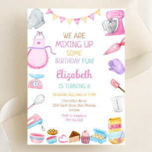 Invitation à une fête d'anniversaire de cuisine et