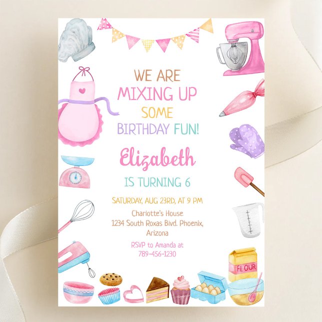 Invitation à une fête d'anniversaire de cuisine et (Créateur téléchargé)
