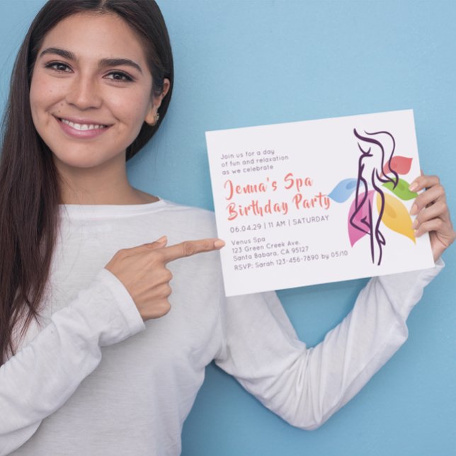 Invitation à une fête d'anniversaire de détente au (Créateur téléchargé)