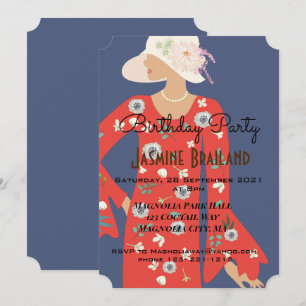 Invitation à une fête d'anniversaire de fille Flap
