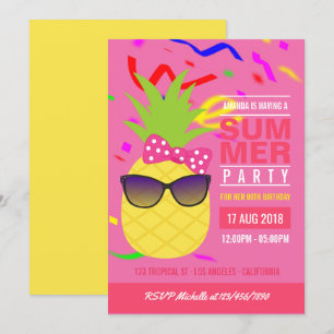 Invitation à une fête d'anniversaire de fille pour