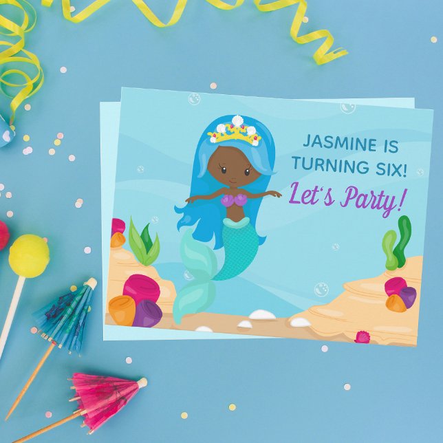 Invitation à une fête d'anniversaire de fille Sirè (Créateur téléchargé)
