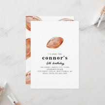 Invitation à une fête d'anniversaire de football