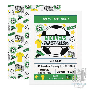 Invitation à une fête d'anniversaire de football