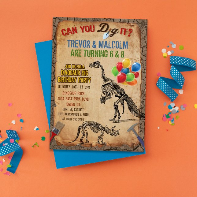 Invitation à une fête d'anniversaire de fouille de (Créateur téléchargé)