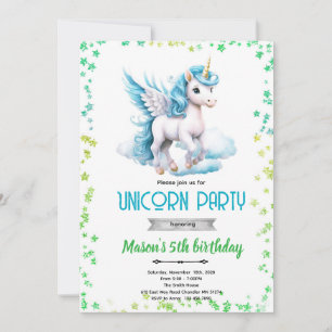 Invitation à une fête d'anniversaire de garçon lic