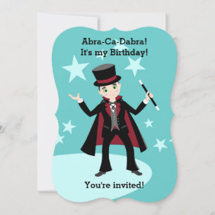 Invitation à une fête d'anniversaire de garçon mag