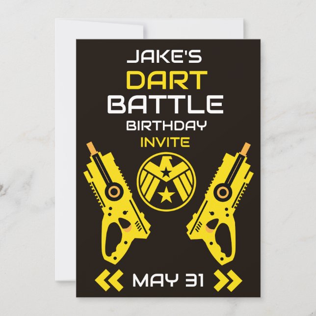 Invitation à une fête d'anniversaire de garçons Da (Devant)