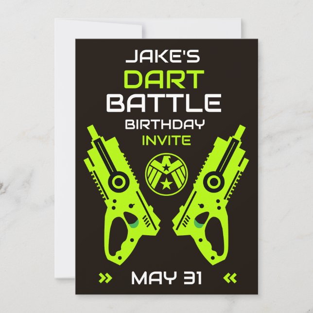 Invitation à une fête d'anniversaire de garçons Da (Devant)