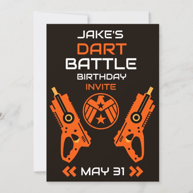 Invitation à une fête d'anniversaire de garçons Da (Devant)