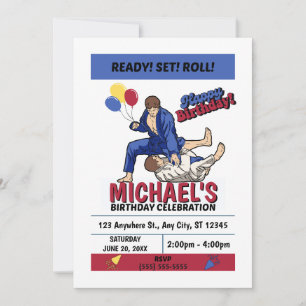 Invitation à une fête d'anniversaire de Jiu Jitsu