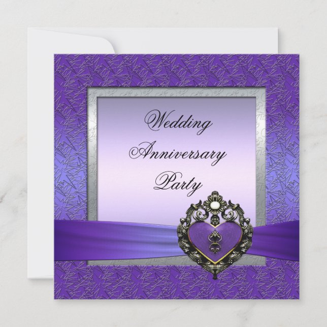 Invitation à une fête d'anniversaire de mariage (Devant)