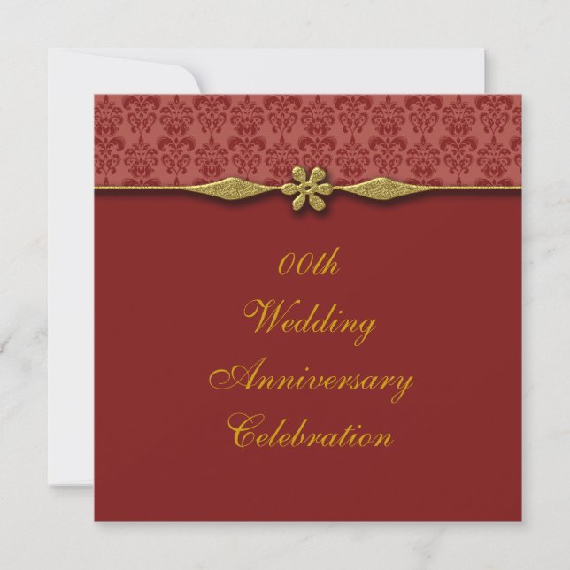 Invitation à une fête d'anniversaire de mariage (Devant)