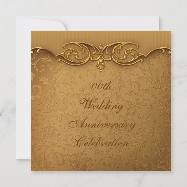 Invitation à une fête d'anniversaire de mariage de (Devant)