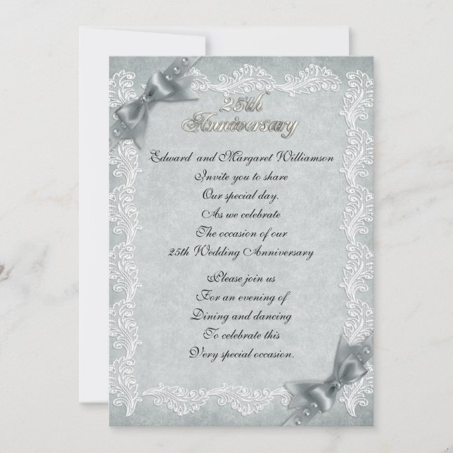 invitation à une fête d'anniversaire de mariage de (Devant)