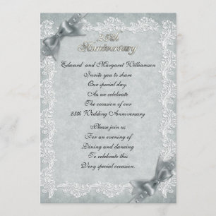 invitation à une fête d'anniversaire de mariage de