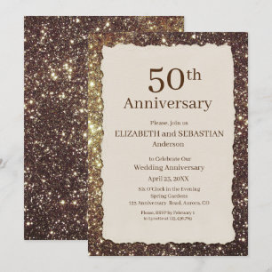 Invitation à une fête d'anniversaire de mariage de