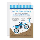 Invitation à une fête d'anniversaire de moto cross