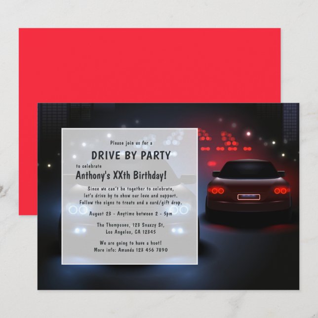 Invitation à une fête d'anniversaire de passage en (Devant / Derrière)