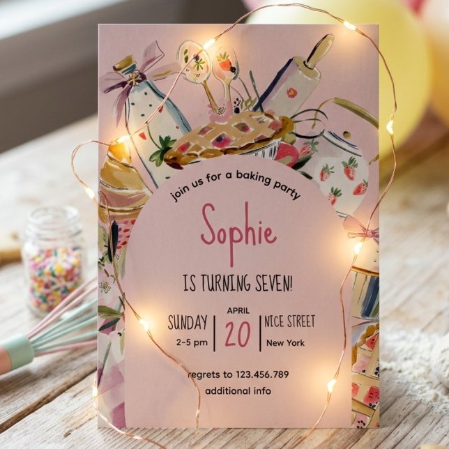Invitation à une fête d'anniversaire de pâtisserie (Créateur téléchargé)
