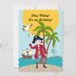 Invitation à une fête d'anniversaire de pirate et