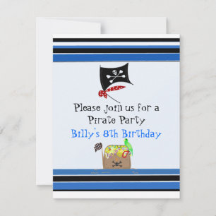 Invitation à une fête d'anniversaire de pirate ray