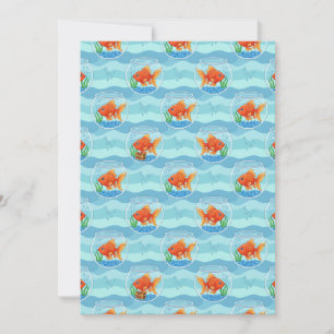 Invitation à une fête d'anniversaire de poisson ro