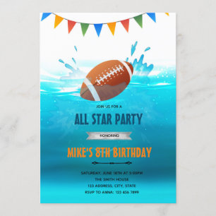 Invitation à une fête d'anniversaire de pool de fo