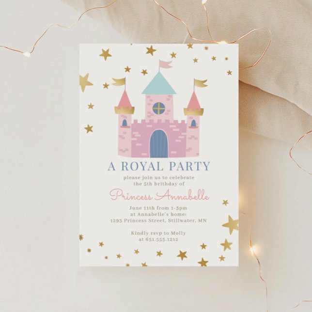 Invitation à une fête d'anniversaire de Princesse  (Créateur téléchargé)