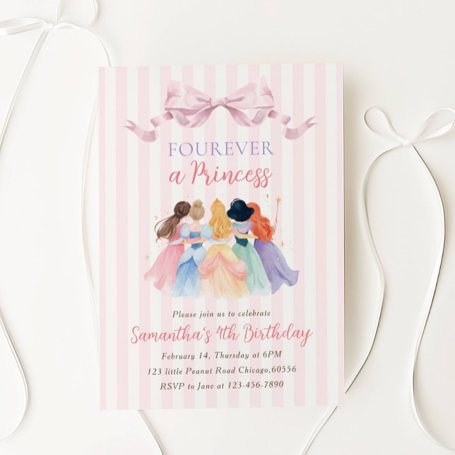 Invitation à une fête d'anniversaire de princesse  (Créateur téléchargé)
