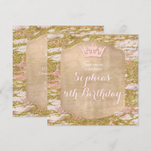 Invitation à une fête d'anniversaire de princesse 